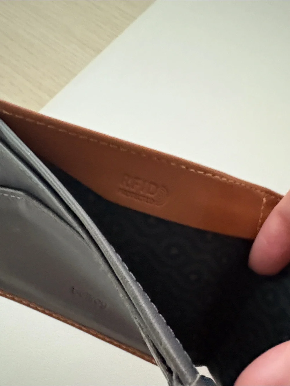 Bellroy Brown Leather Bi-Fold Wallet with Owl Logo